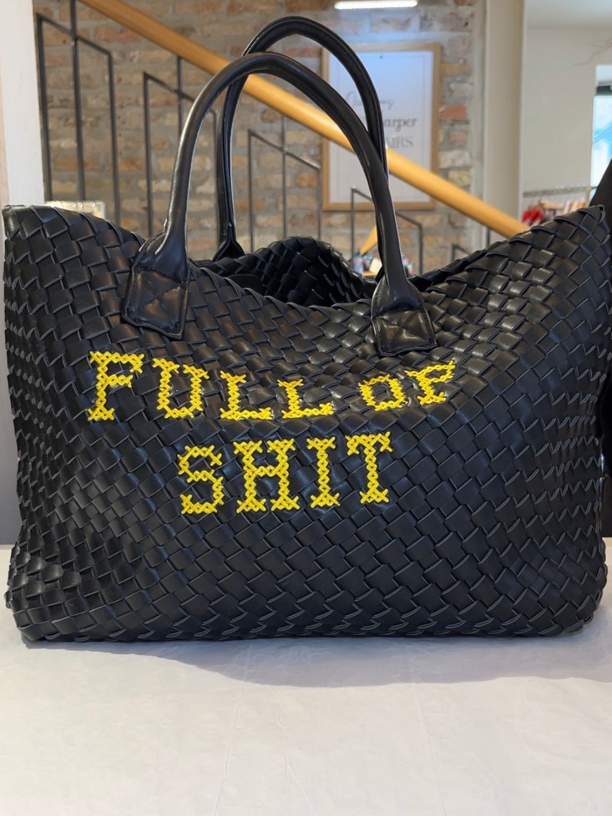 Vegan Full of Shit bag - Yellow