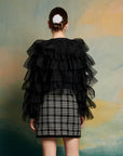 Crane tulle ruffle jacket