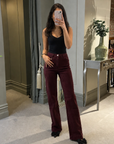 Jessica jeans - Burgundy