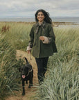 Khaki Tartan Trim Country Jacket