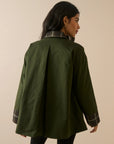 Khaki Tartan Trim Country Jacket