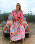 Leo Maxi Dress - Coral Flower