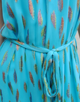 Liz Dress - Turquoise Metallic Sunset