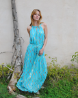 Liz Dress - Turquoise Metallic Sunset