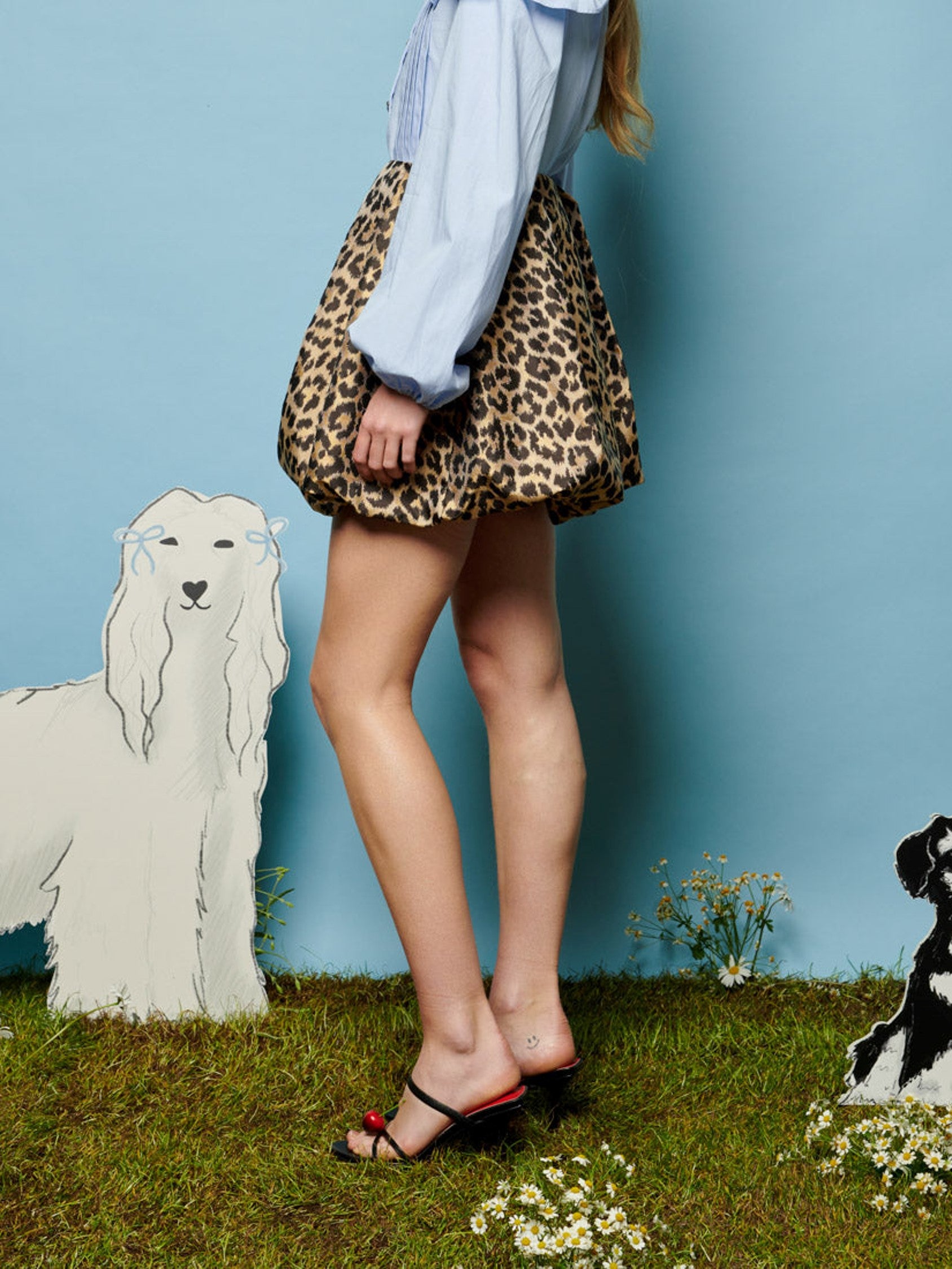 Lola Leopard Jacquard Skirt Harper
