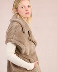 Marin Sleeveless Jacket - Mink Brown