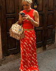 Red Marina Dorris Skirt