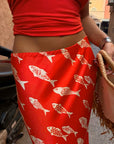 Red Marina Dorris Skirt
