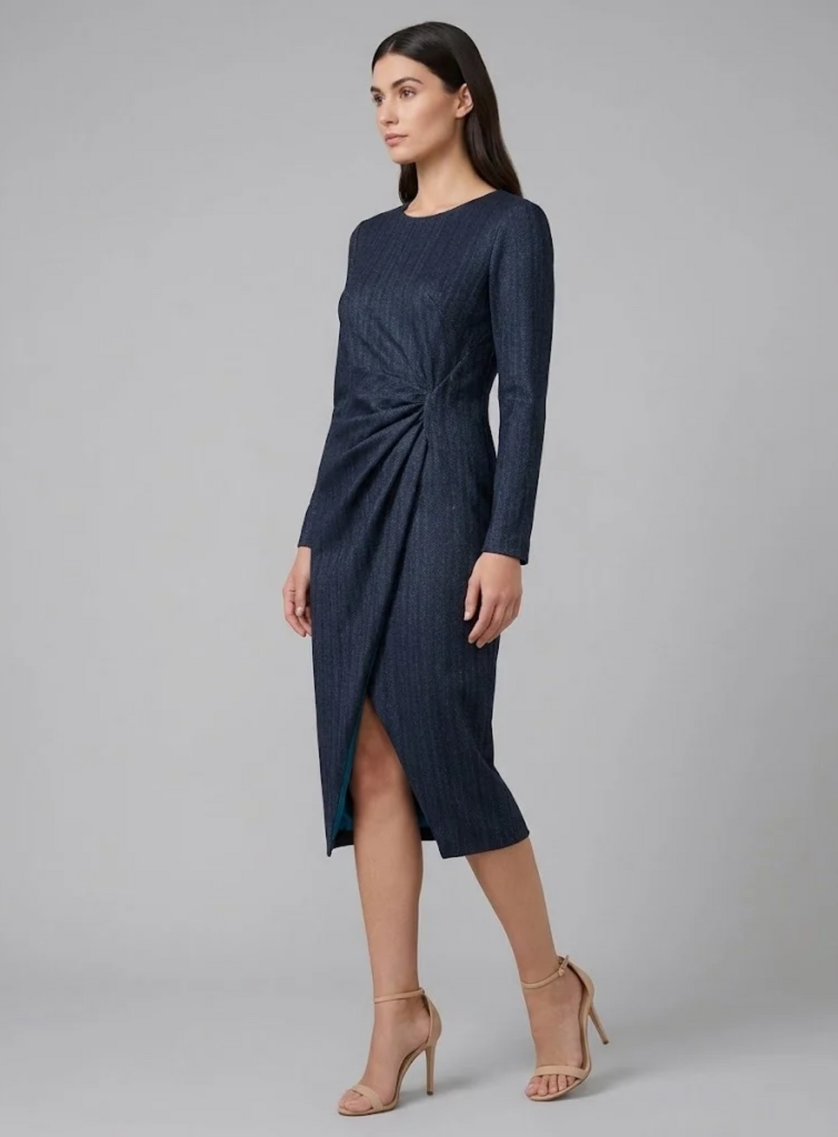 Marlin Midi Dress - Navy