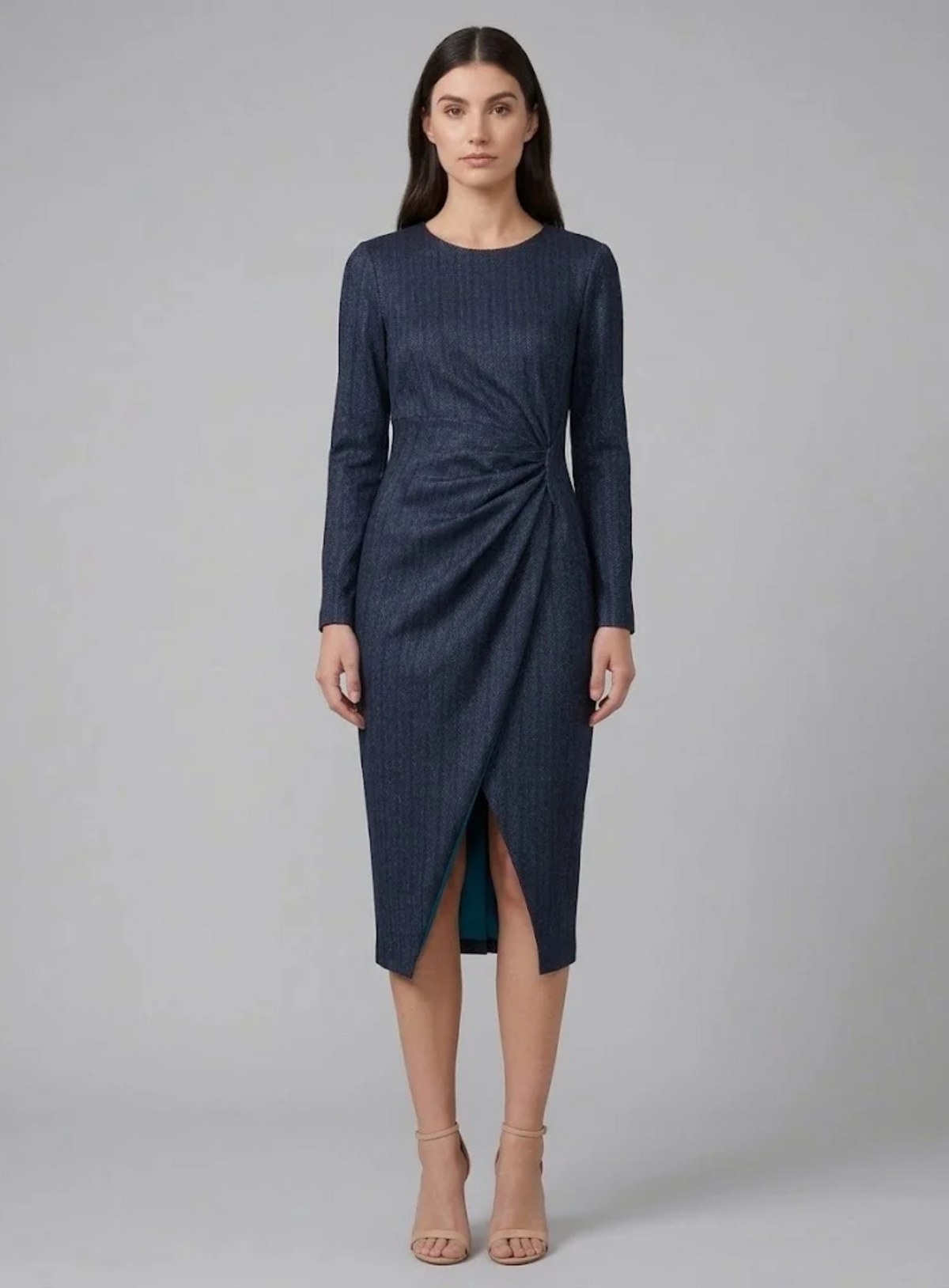 Marlin Midi Dress - Navy