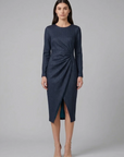 Marlin Midi Dress - Navy
