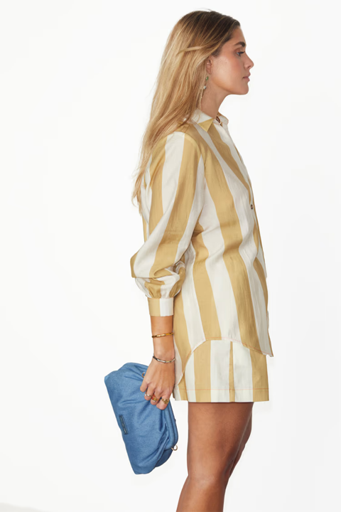 Miley Shirt - Camel Stripe