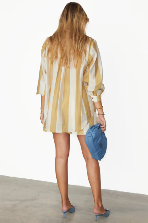 Miley Shirt - Camel Stripe