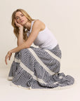 Leonor Gingham Skirt - Navy