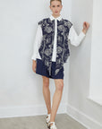 Nuria Shirt - Navy/White