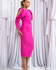 Serena pencil dress - bright pink