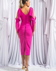 Serena pencil dress - bright pink