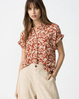 Petala Floral Shirt - Brick Red