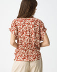 Petala Floral Shirt - Brick Red