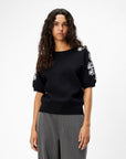 Rashia Knit Pullover - Black