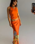 Ribbed Tank Top - Orange