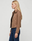 Roma Suede Jacket - Tan