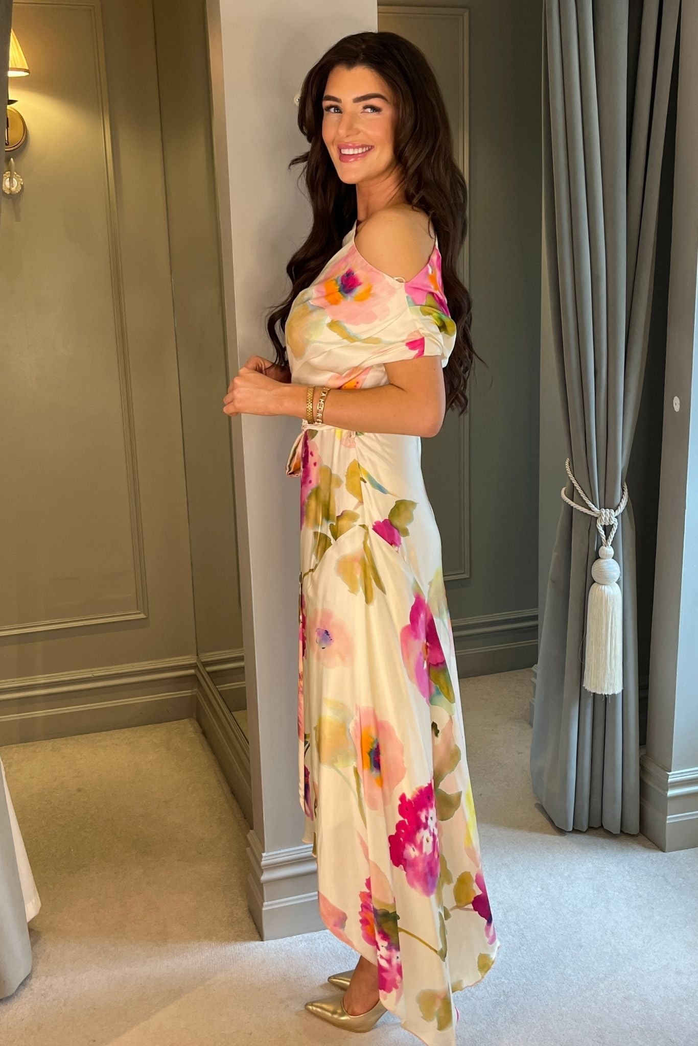 Rosellon Drape Bardot - Pansy
