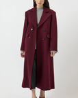 Royla Coat - Burgundy