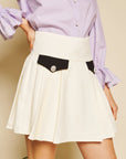 Héléne Boucle Pleat Skirt
