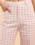 Vichy Stripe Jeans - Pink