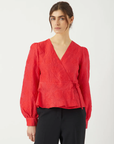 Jorin Wrap Top - Red