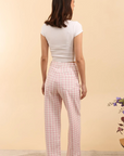 Vichy Stripe Jeans - Pink