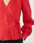 Jorin Wrap Top - Red