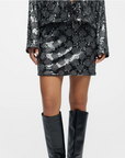 Lea Sequin Skirt - Silver
