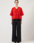 Cornelia Bow Top - Red