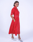Sydney Polka Dress - Red