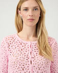 Annalina Crochet Cardigan - Pink