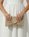 Stella Bow Clutch - Gold