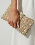 Stella Bow Clutch - Gold