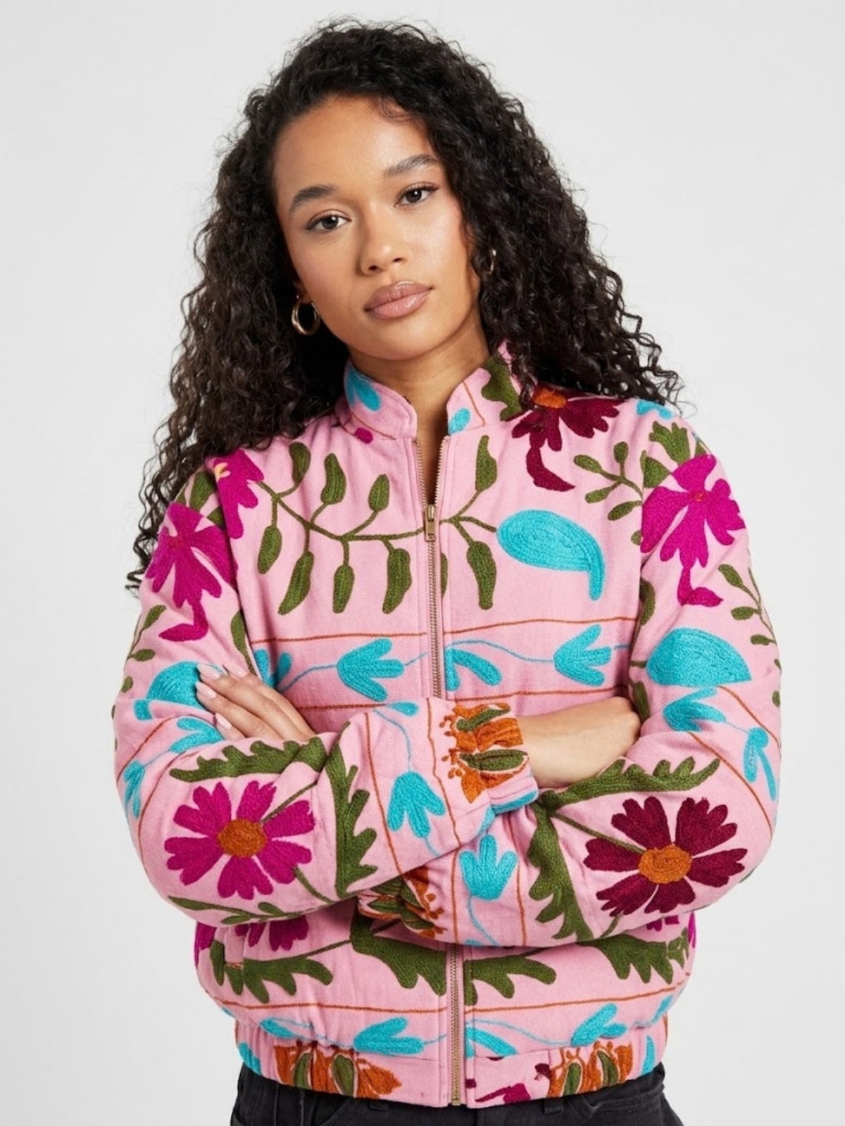 Suzani bomber-Pink print