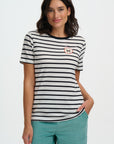 Maggie Stripe T - Lucky Cat