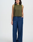 Senna Crop Top - Khaki