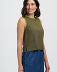 Senna Crop Top - Khaki