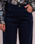 Lalya Cord Pants - Navy
