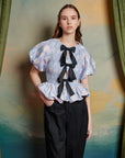 Alexander jacquard bow top