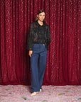 Celeste Floral Blouse - Black