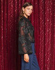 Celeste Floral Blouse - Black