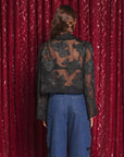Celeste Floral Blouse - Black