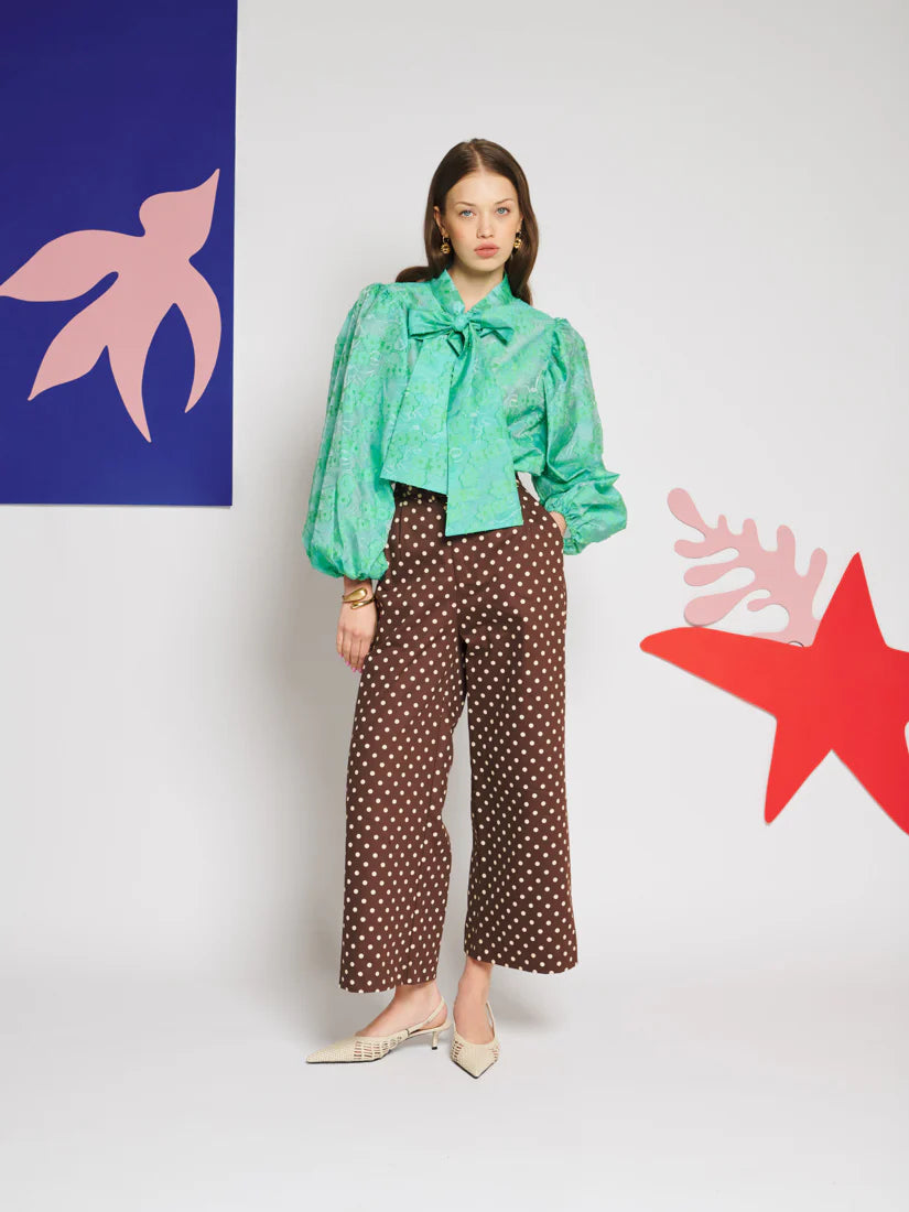 Arles Polka Trousers - Brown