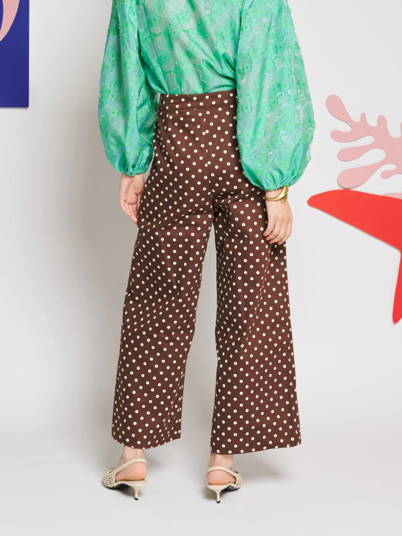 Arles Polka Trousers - Brown